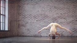 Young Woman Doing Yoga Meditation and Stretching Exercises Stock Footage