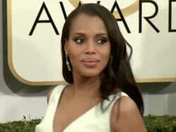 Kerry Washington at the 71st Annual Golden Globe Awards - Arrivals at The Beverly Hilton Hotel on 2014-01-12 in Beverly Hills, California. Stock Footage