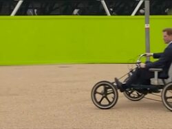 Prince Harry riding Tandem Bike News Clip