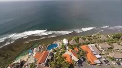 Ungasan Area with Hotels and Villas, Bali Stock Footage