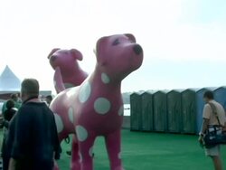 World's Largest Pajama Party Hosted by Pink and Ashlee Simpson sponsored by Victoria's Secret Stock Footage