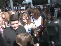 Riley Griffiths (r) and Ryan Lee at the 'Mr. Popper's Penguins' premiere in Hollywood on 6/12/2011 (Footage by WireImage Video/Getty Images Entertainment Video) Stock Footage