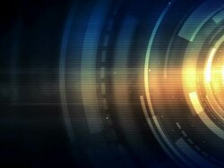 Spinning Circles Background Loop - Blue Gold (Full HD) Stock Footage