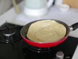Cooking homemade pita bread Stock Footage