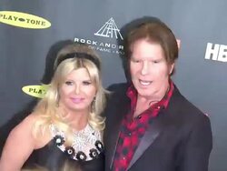 Julie Lebiedzinski, John Fogerty at 28th Annual Rock and Roll Hall Of Fame Induction Ceremony - Arrivals 4/18/2013 in Los Angeles, CA.(Footage by WireImage Video/Getty Images Entertainment Video) Stock Footage