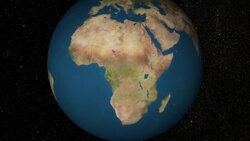 Earth rotates in space revealing Africa. Stock Footage