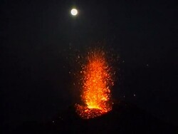 Volcanic eruptions on Mt. Etna, Sicily, Italy. Stock Footage