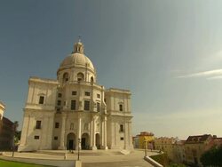 MS View of Pantheon / Lisbon, Portugal  Stock Footage