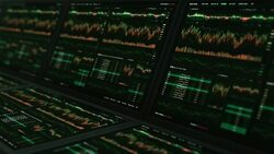 Financial data and charts. Green II. Stock Footage