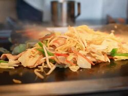 HD:Chef cooking Japanese Fried Noodle "YAKISOBA". Stock Footage