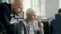 Business team at the office Stock Footage