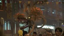 CLEAN : Hong Kongs fire dragon brings peace News Clip
