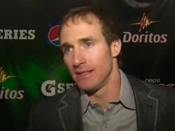 INTERVIEW: Super Bowl XLIV MVP and New Orleans Saits Quarterback Drew Brees on his expectations for the Super Bowl.  Stock Footage