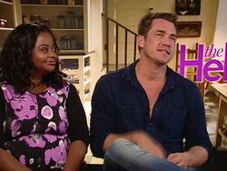 INTERVIEWS Octavia Spencer and Tate Taylor on Chicken Party, working together, Pretty Ugly People and The Help at the The Help Interviews at London England. (Footage by WireImage Video/Getty Images Entertainment Video) Stock Footage
