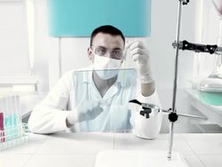 Chemist at Work In A Laboratory. Stock Footage