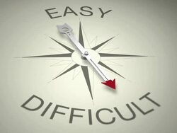 Easy Versus Difficult Stock Footage