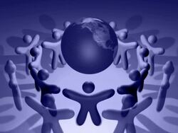 Teamwork around the World Stock Footage