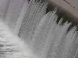 HD 1080 Water over dam in Camp Wood Texas 5 Stock Footage