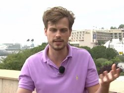 INTERVIEW: Matthew Gray Gubler on his show being seen all over the world at the 51st Monte-Carlo Television Festival - Matthew Gray Gubler Interview at Monte-Carlo . (Footage by WireImage Video/Getty Images Entertainment Video) Stock Footage
