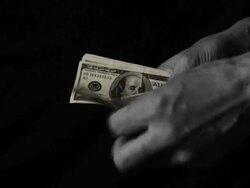 Counting Money - Side Stock Footage