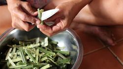 Woman cooking. Stock Footage