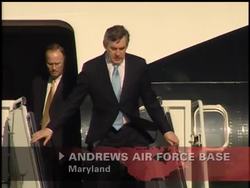 British Prime Minister Gordon Brown flew from New York to  Washington Wednesday for talks with President Bush.  Earlier in the day, he addressed the U.N. Security Council and predicted closer relations between the U.S. and Europe in coming years. News Clip