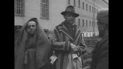Soviet soldiers liberate concentration camp in Poland during World War II News Clip