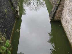Rothenburg ob der Tauber, water resevior near the Klingen (Klingentor) gate Stock Footage