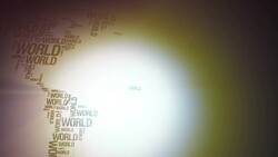 World map made of words Stock Footage
