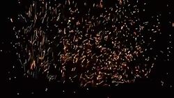 Fiery Grill with Sparks and Flames Stock Footage