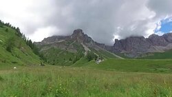 Fuciade valley - Passo San Pellegrino - Dolomites - Italy Stock Footage