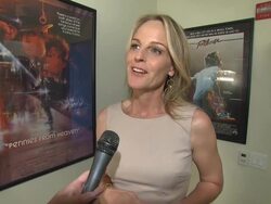INTERVIEW: Helen Hunt on the Broad Stage production of 'Our Town' at the The Broad Stage And Helen Hunt Announce Davis Cromer's Production Of Thornton Wilder's 'Our Town' at Santa Monica CA. (Footage by WireImage Video/GettyImages) Stock Footage