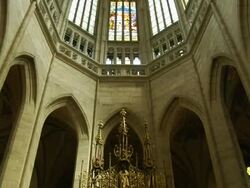 Tilt Down Shot St Barbara Church Kutna Hora Czech Republic Stock Footage