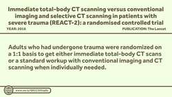Randomized Controlled Trials and Full Body CT Scans Instructional Video