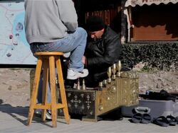 SHOE SHINE MAN Stock Footage