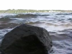 Water line waves with sound Stock Footage