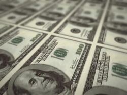 Dollar currency background (loopable) Stock Footage
