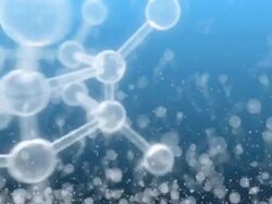 H2O type molecules Stock Footage