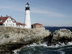 Historic Lighthouse  Stock Footage