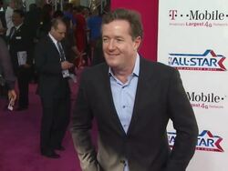 Piers Morgan at the T-Mobile Magenta Carpet At The 2011 NBA All-Star Game at Los Angeles CA. (Footage by WireImage Video/GettyImages) Stock Footage