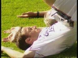 England Football Team Training ahead of England versus Argentina in the Knockout stages of the France World Cup 98 News Clip