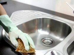Woman in the kitchen Stock Footage