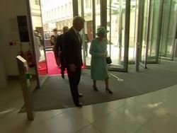 Queen Elizabeth II arrives at BBC HQ News Clip