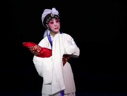 MS Actress performing qinqiang opera in theater, qinqiang is representative folk opera of northwest china AUDIO / xi'an, shaanxi, china Stock Footage