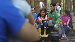 Group of Children on a Field Trip Stock Footage