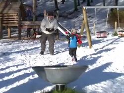Children Playing in the Snow in Oldham News Clip