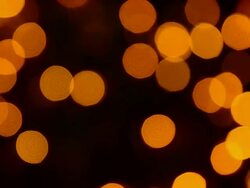 Defocused Yellow Christmas Light Stock Footage