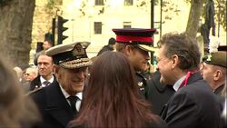 Prince Harry & Prince Philip Visit The Fields of Remembrance At Westminster Abbey News Clip