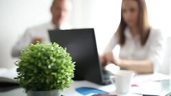 Typing worker Stock Footage