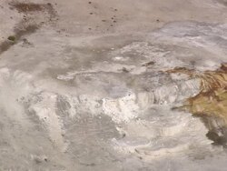 CU Shot of Mammoth Springs / Wyoming, United States Stock Footage